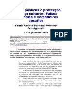 Ajudas Públicas e Protecção Dos Agricultores - Samir Amin