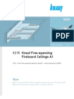 K219 Knauf Free-Spanning: Fireboard Ceilings A1