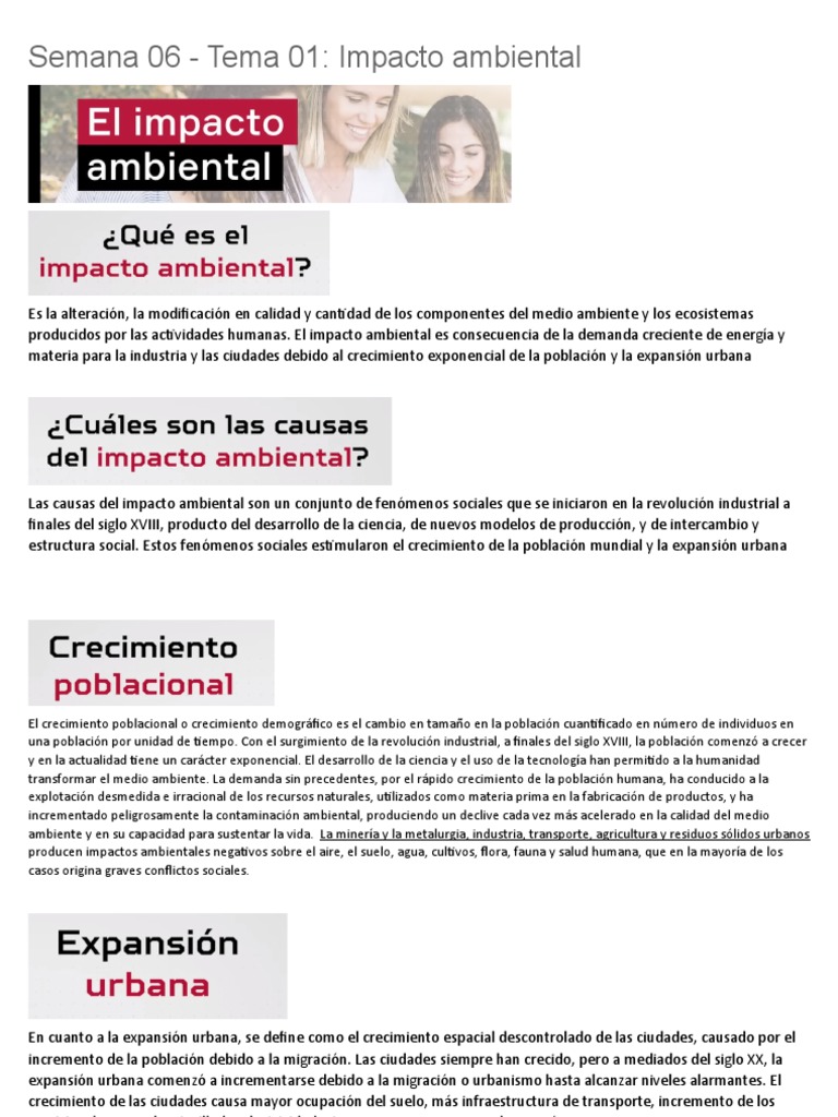 Impacto Ambiental y Tecnología | PDF | Entorno natural | Urbanización