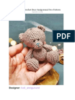 Keychain PDF Crochet Bear Amigurumi Free Pattern