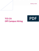 Tcs Ca Off Campus Hiring