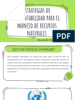 Estrategias de Sustentabilidad para El Manejo de Recursos Naturales