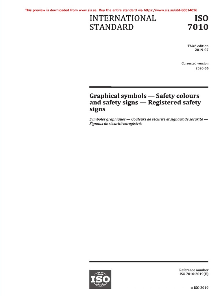 ISO 7010 Symbols for Safety Standards | PDF