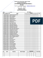 Absensi Kelas X Tahun Pelajaran 2020-2021