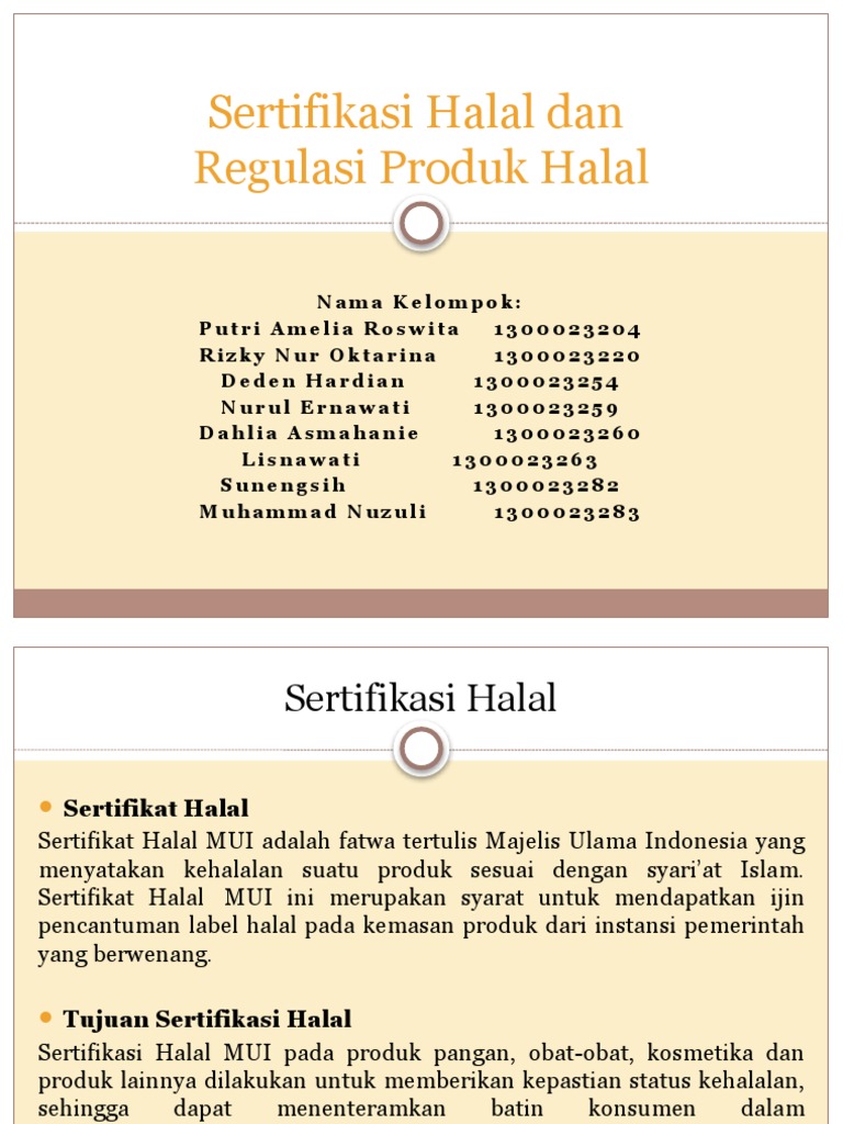 Panduan Sertifikasi Halal MUI 2023 | PDF