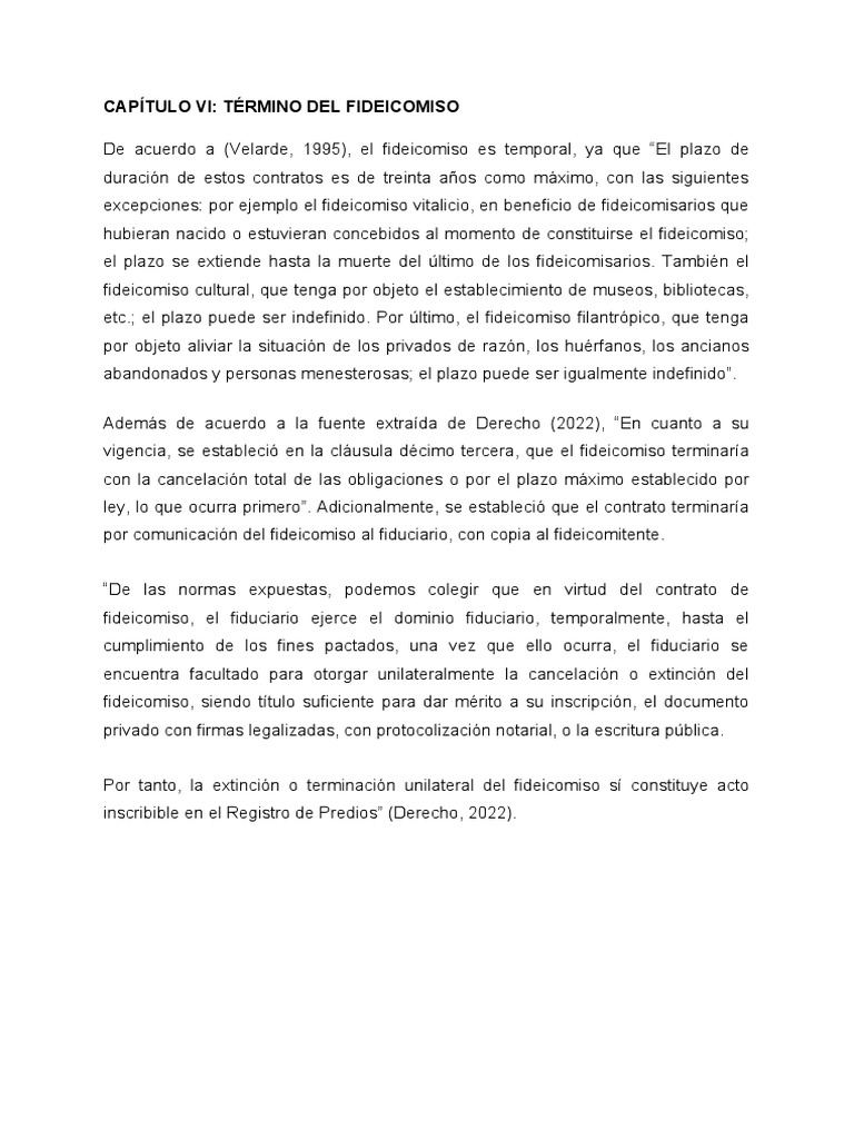 Extinción y Cesión en Fideicomisos | PDF | Ley de fideicomiso | Propiedad