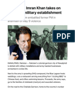 Pakistan's Imran Khan Takes On Powerful Military Establishment - Nikkei Asia