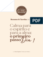 Caderno Dia01 Calma para o Espirito e para A Alma o Primeiro Passo