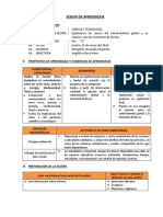 Sesión de Aprendizaje Sobre El Calentamiento Global y Su Relación Con Las Tormentas de Lluvias