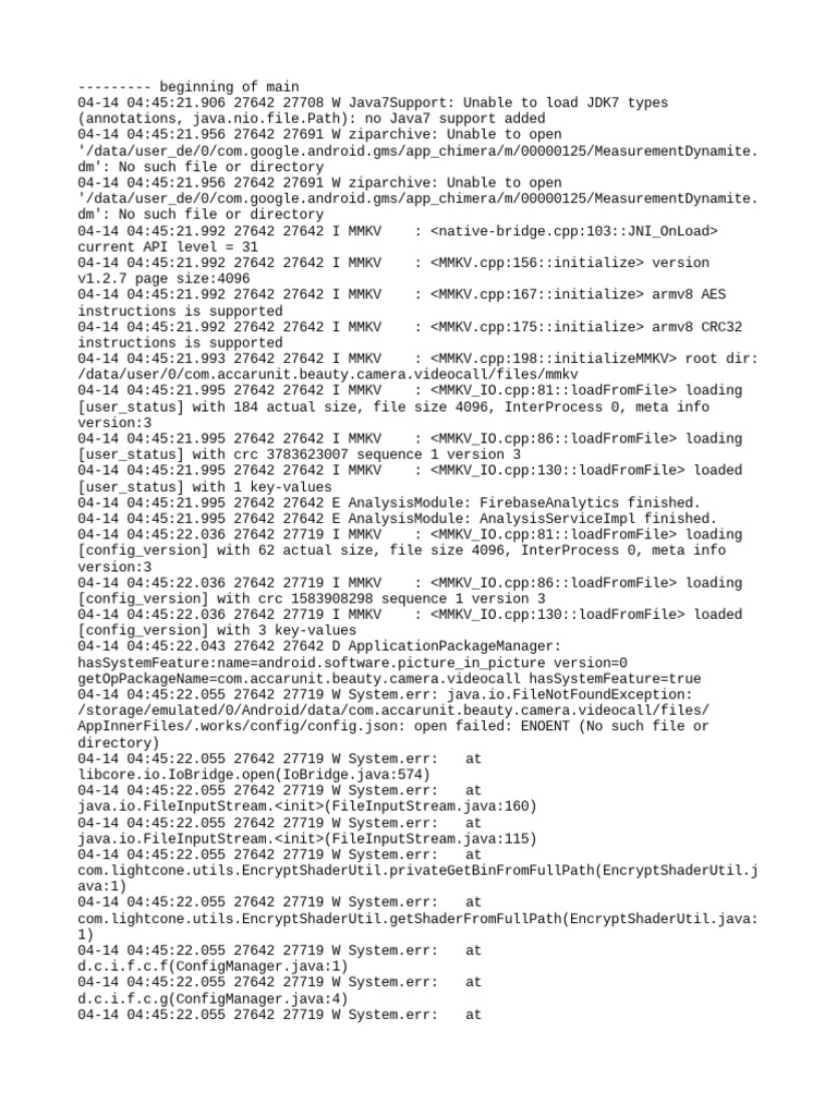 Com accarunit beauty camera videocall logcat pdf