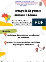 Português Brasileiro Sintaxe e Léxico