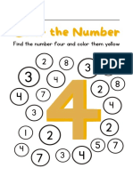 Colorful Preschool Math Number Practice Worksheet