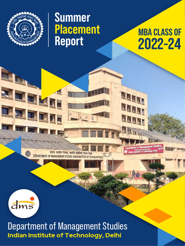 IITD DMS SummerPlacementReport 20222024 PDF Engineering Internship