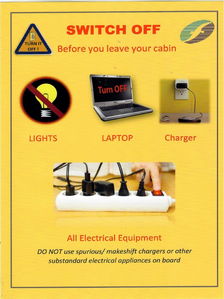 Switch Off Electrical Equipment Poster PDF