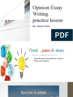 Opinion Essay Writing