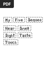 Download My Five Senses Labels by Andi Monroe SN65313213 doc pdf