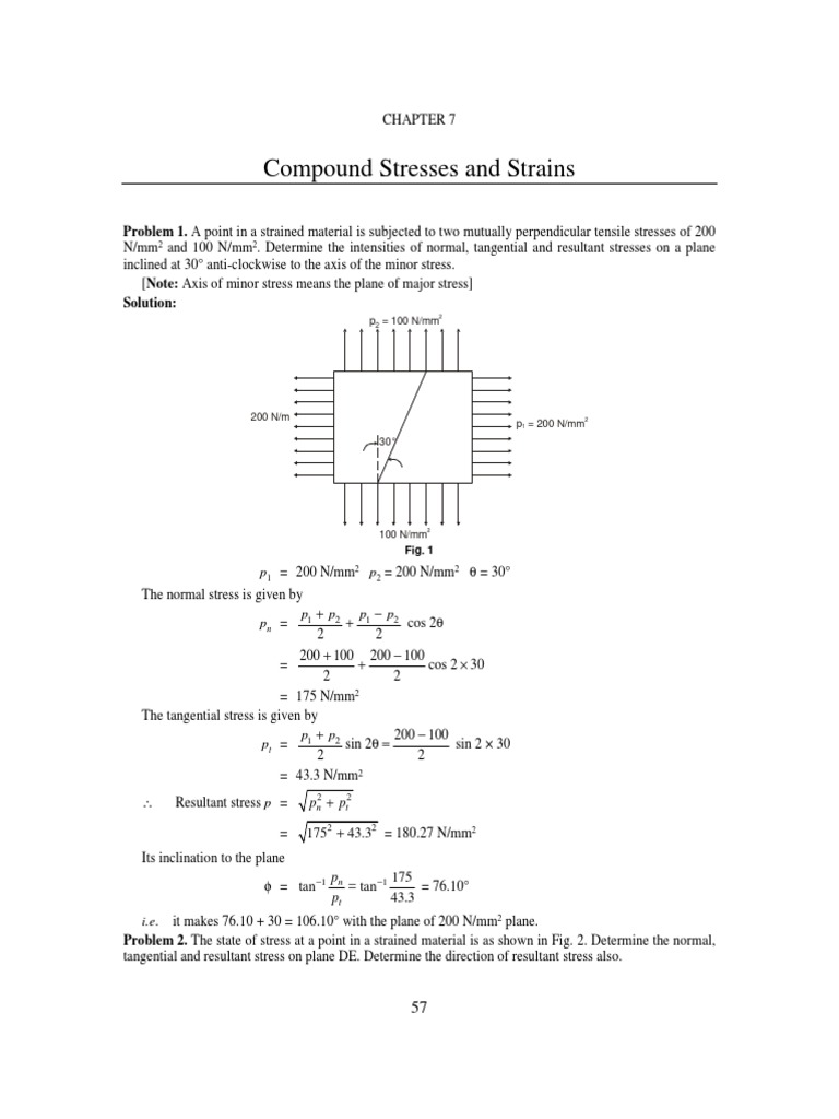 Principal Stresses - Solved | PDF