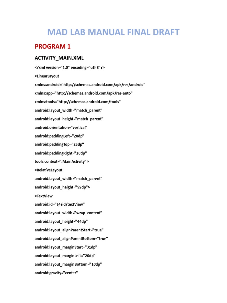 Android App Development Manual | PDF | Computers