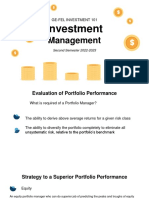 Investment Management Evaluation of Portfolio Performance