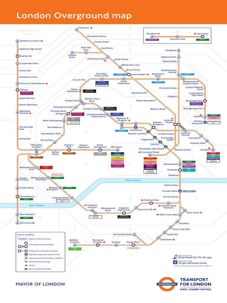 London Overground Network Map  PDF  London  Transport