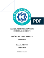 Karşilaştirmali Eğitim Bütünleme Ödevi Doğukan Eren Arslan 200444052 Halil Altun 200444022