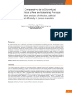 Analisis Comparativo de La Difusividad Efectiva, Artificial y Real en Materiales Porosos