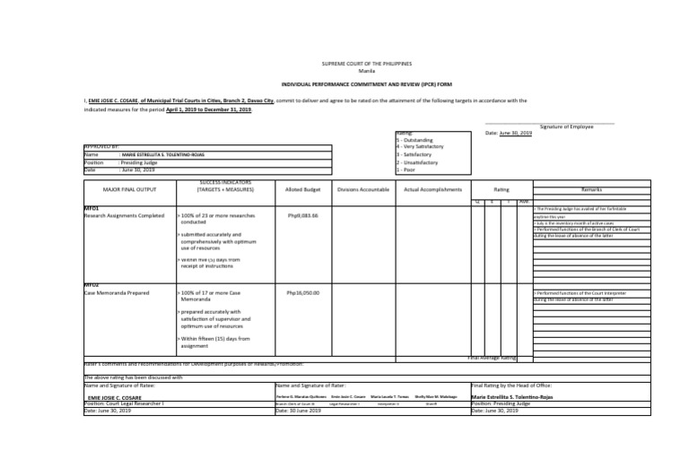 IPCR Emjo_Target_April to December 2019 | PDF | Justice | Crime & Violence
