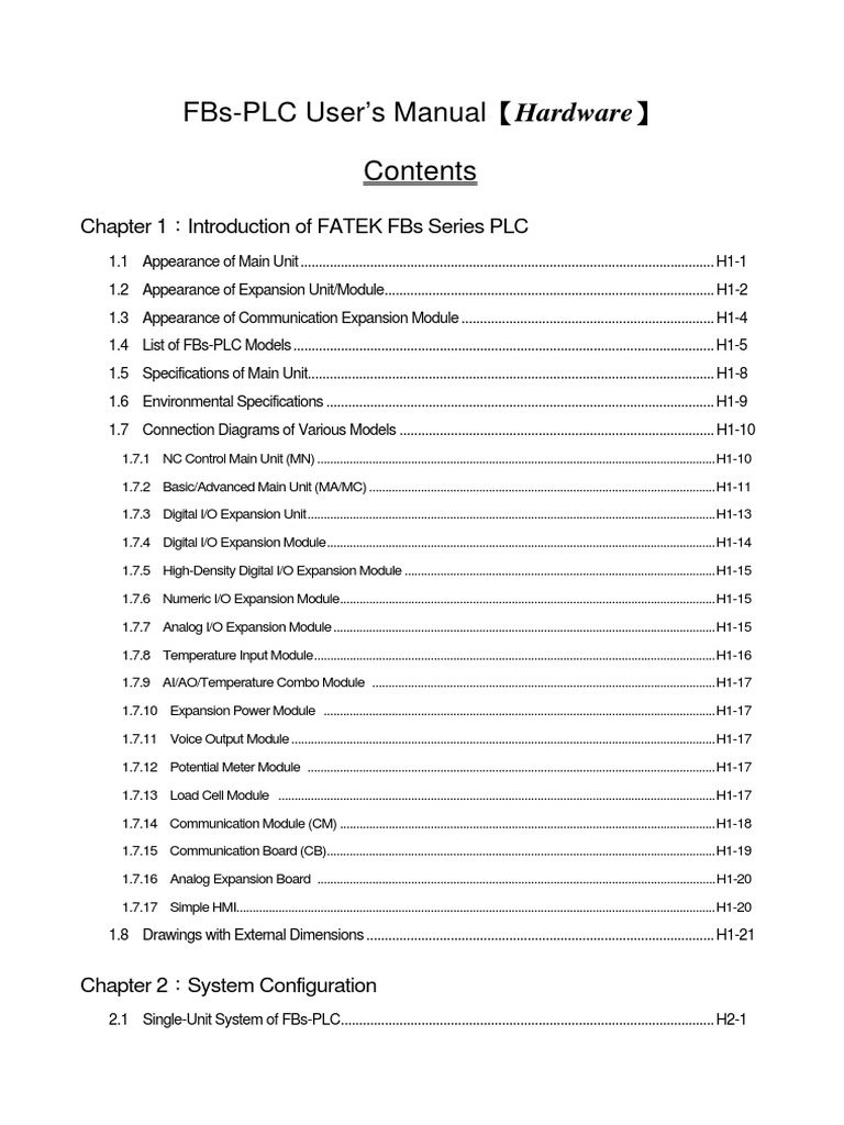 FBS-PLC User's Manual & Instructions | PDF | Programmable Logic ...