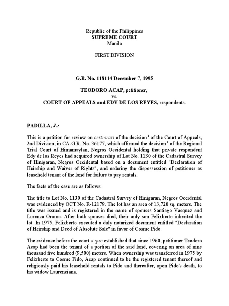 Land Ownership Dispute Ruling | PDF | Breach Of Contract | Mortgage Law