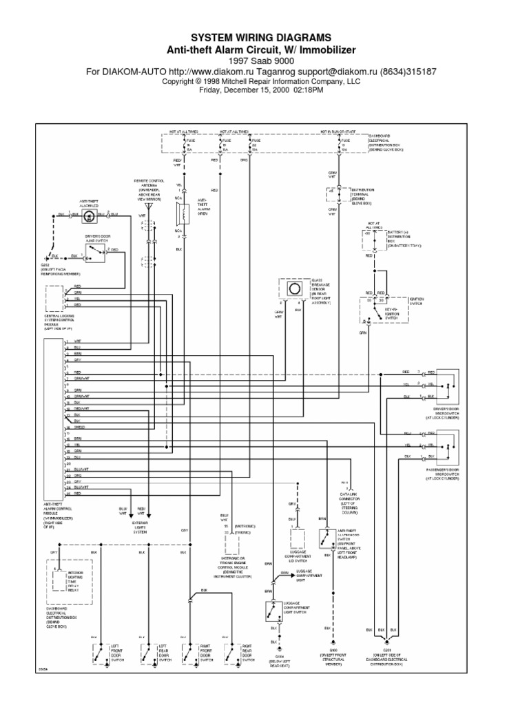 System Wiring Diagrams AntiTheft Alarm Circuit, W/ Immobilizer PDF
