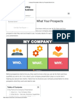 Company Presentation - What Your Prospects Want To See