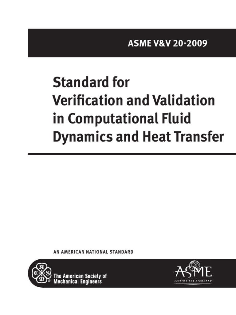 Standard for verifi cation and validation in computational fluid