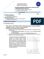 Module 4.2 Releationship Between Absorption of Radiation and Concentration of ANalyte