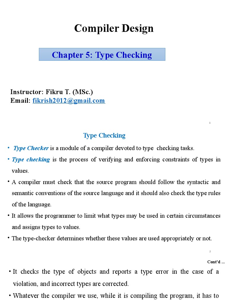 Chapter 5 - Type Checking | PDF