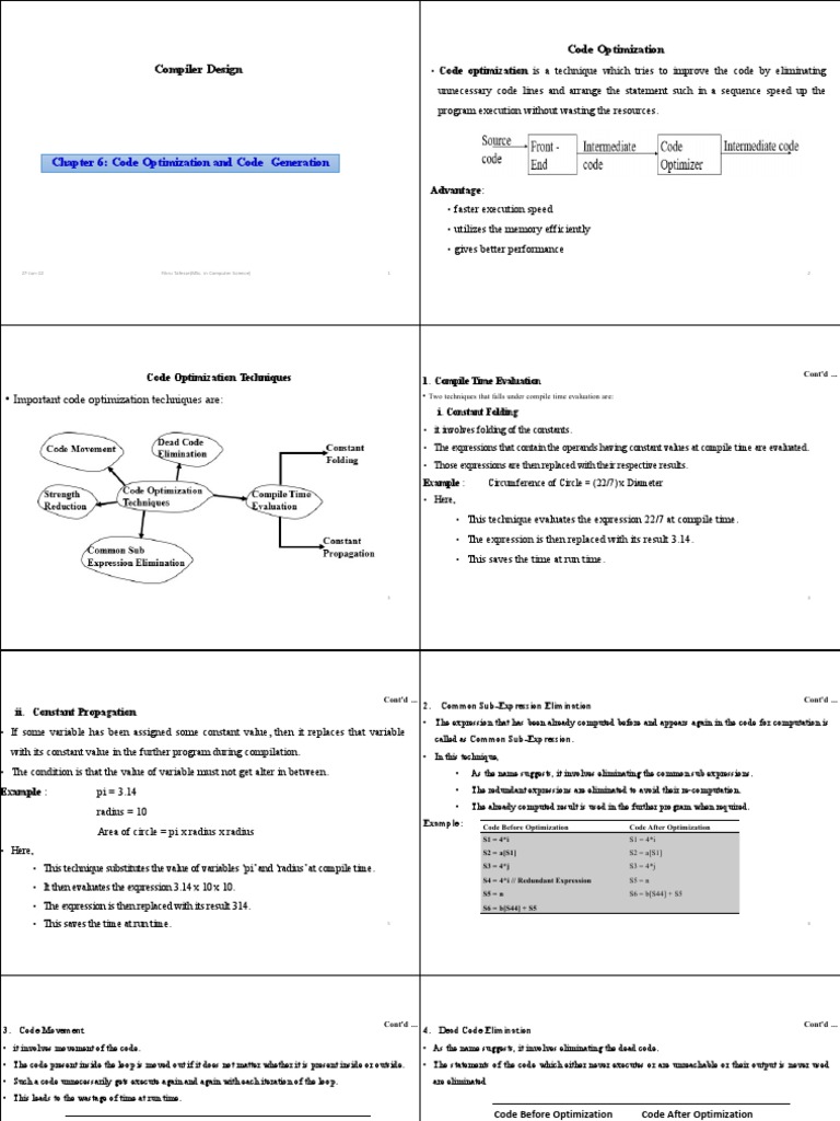 Chapter 7 and 8 | PDF | Program Optimization | Computer Programming