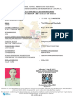 The Indonesian Health Workforce Council: Registration Certificate of Nurse