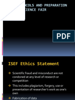 Research ISEF PROTOCOLS and Preparation For The Science Fair
