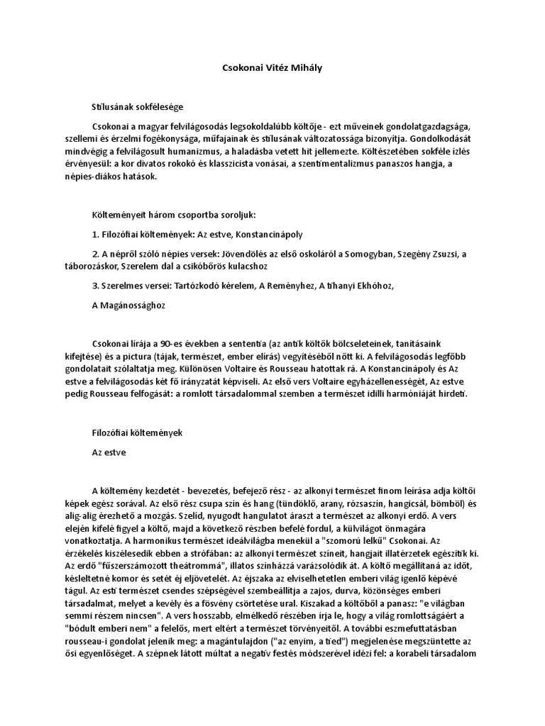 Csokonai Vitéz Mihály | PDF