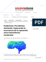 Evidencias - Percibimos Sintiendo. Superando La Ocurrencia de La Oposición Entre Hemisferios Cerebrales - Innovamos