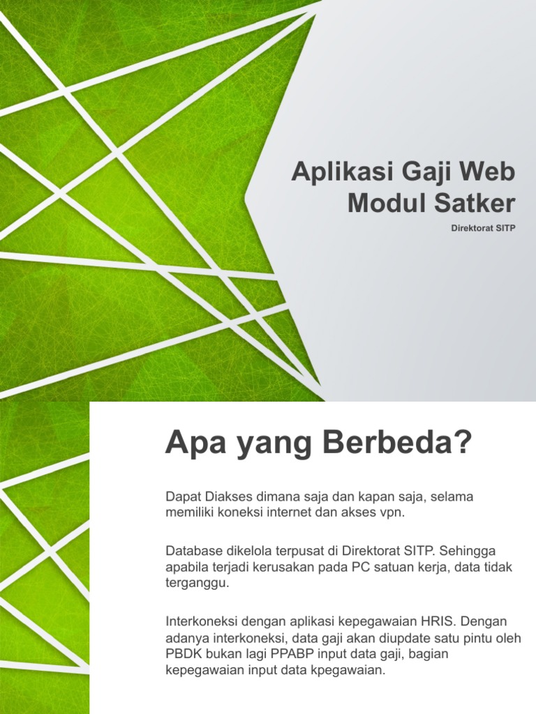 Materi Gaji Web Modul Satker Untuk PBDK | PDF