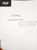 HTML Hand-Written Notes