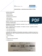 Roteiro de Prática Ajustagem Mecânica Tipos de Roscas