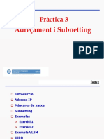 Pràctica 3 Adreçament I Subnetting