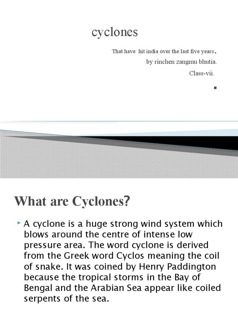 CYCLONES Which Have Hit India in The Past 5 Years | Download Free PDF ...