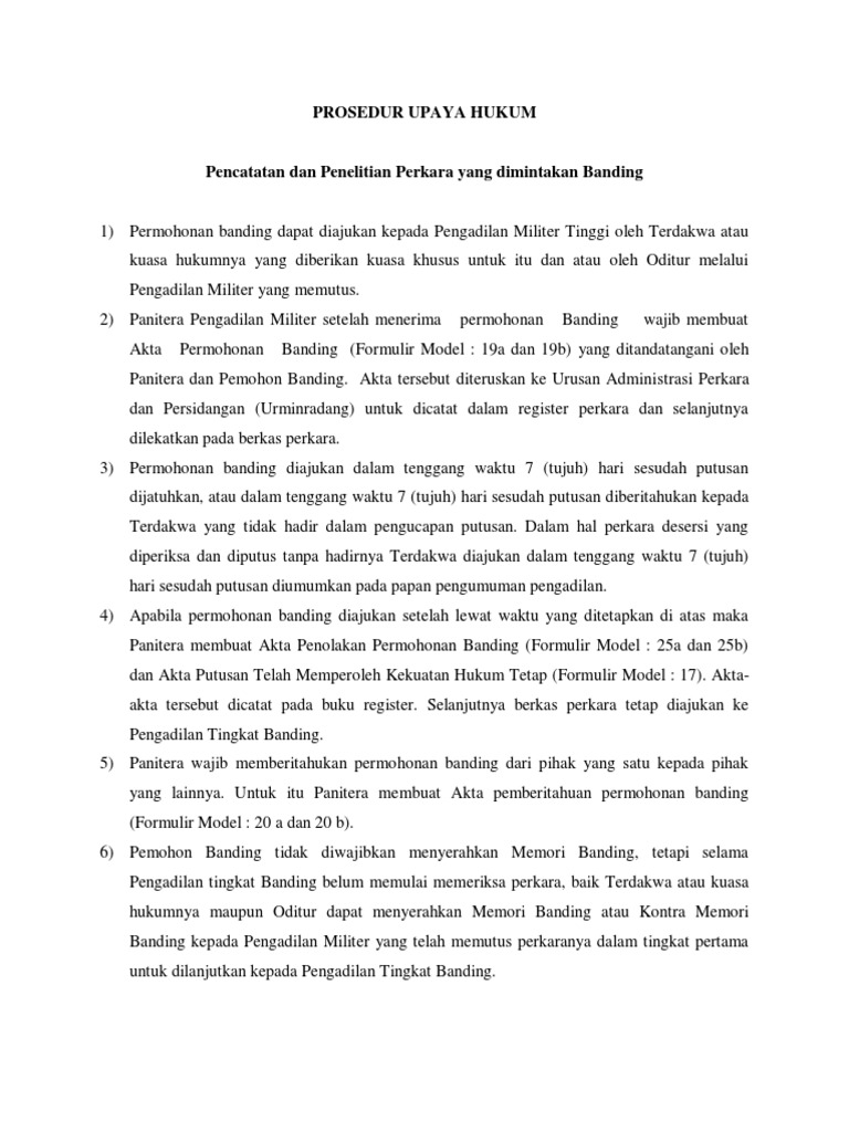 Pengadilan militer dalam proses hukum