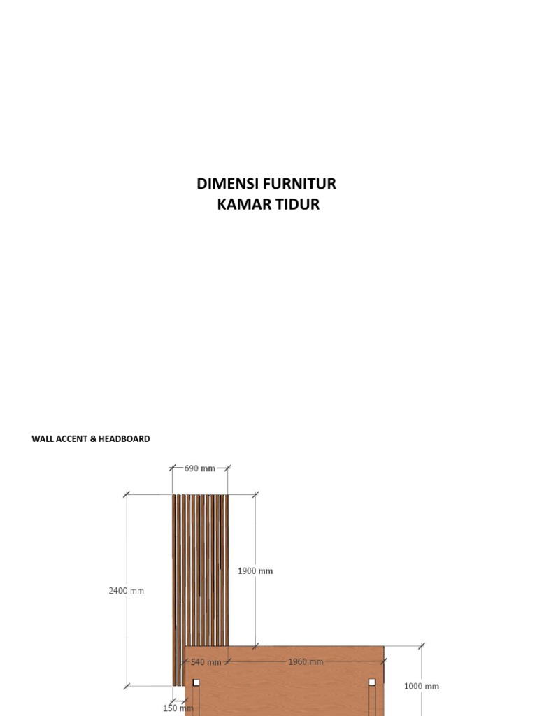 Ukuran Perabot Kamar Tidur | PDF