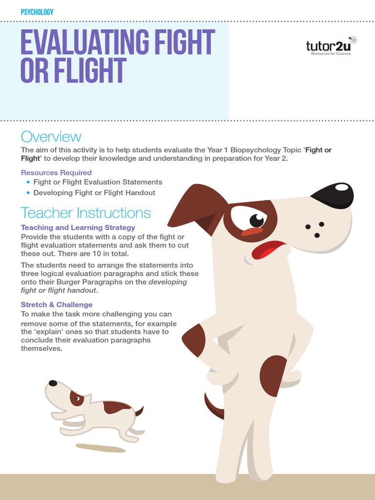 7.4 Evaluating Fight or Flight | PDF | Fight Or Flight Response ...