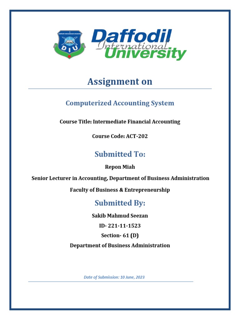 Computerized Accounting System | PDF