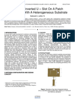 Compact Inverted U Slot On A Patch Antenna With A Heterogeneous Substrate