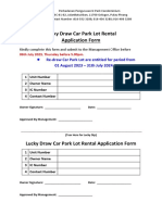Lucky Draw Car Park Apllication Form